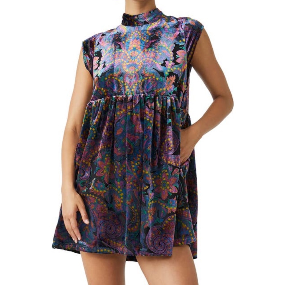 Free People Velvet Mini Dress